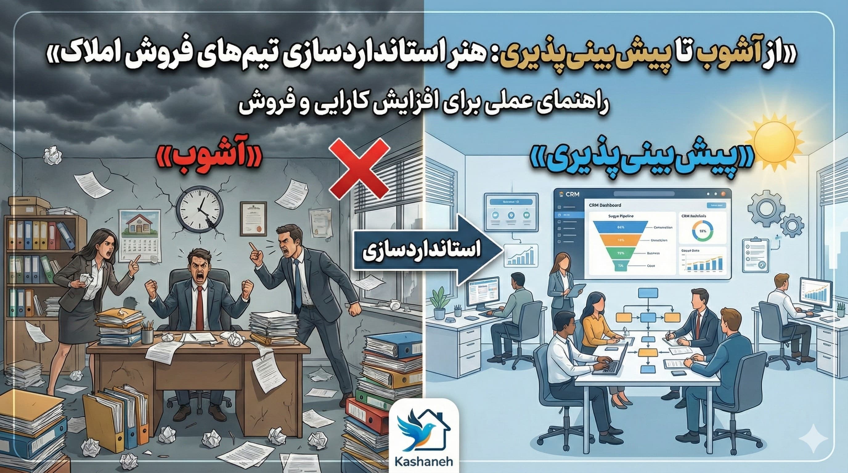 از آشوب تا پیش‌بینی‌پذیری: هنر استانداردسازی تیم‌های فروش املاک